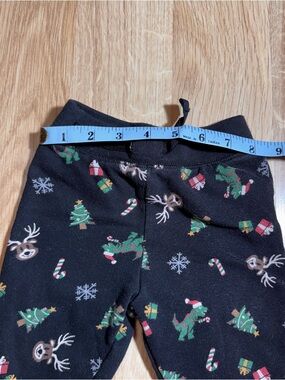 Kids Black Holiday Print Leggings